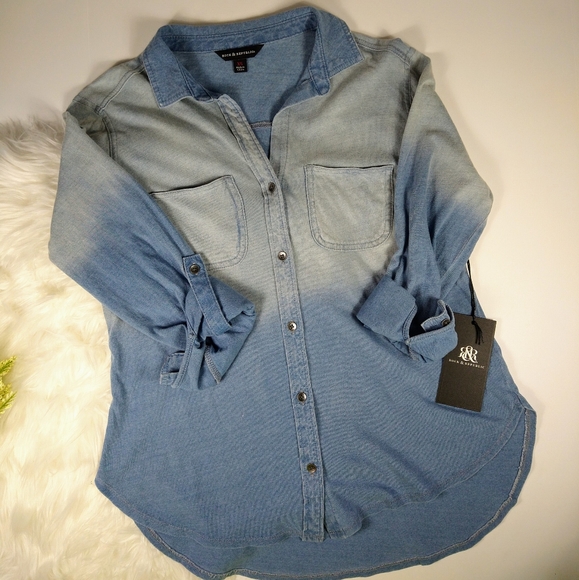 Rock & Republic Ombre Button up - New with Tags - Picture 2 of 5